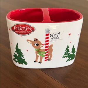 Holiday Toothbrush Holder - Red and White